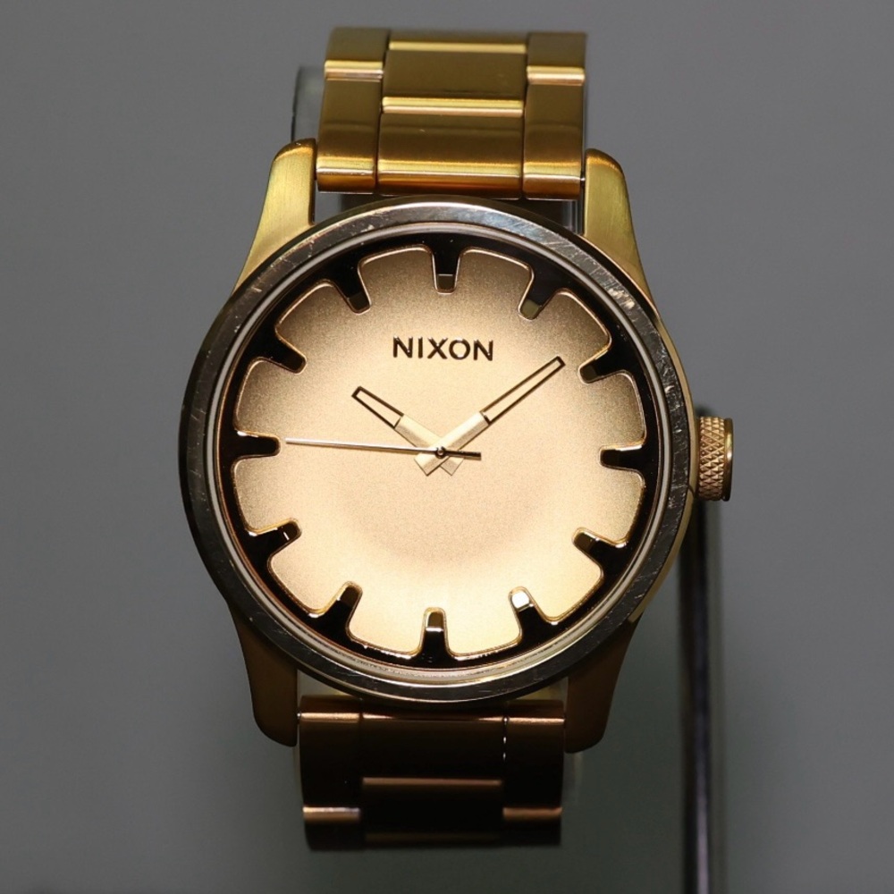All Gold Nixon Driver Watch